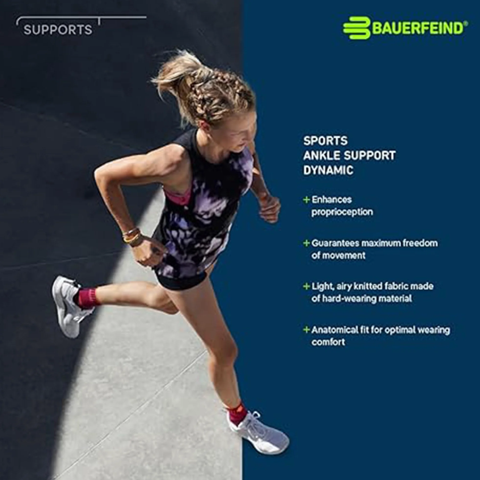 BAUERFEIND, 1 Cavigliera Sportiva, per Il Supporto dell'articolazione del Piede Durante Le attività Sportive, per Gare o allenamenti, Indossabile a Destra e a Sinistra