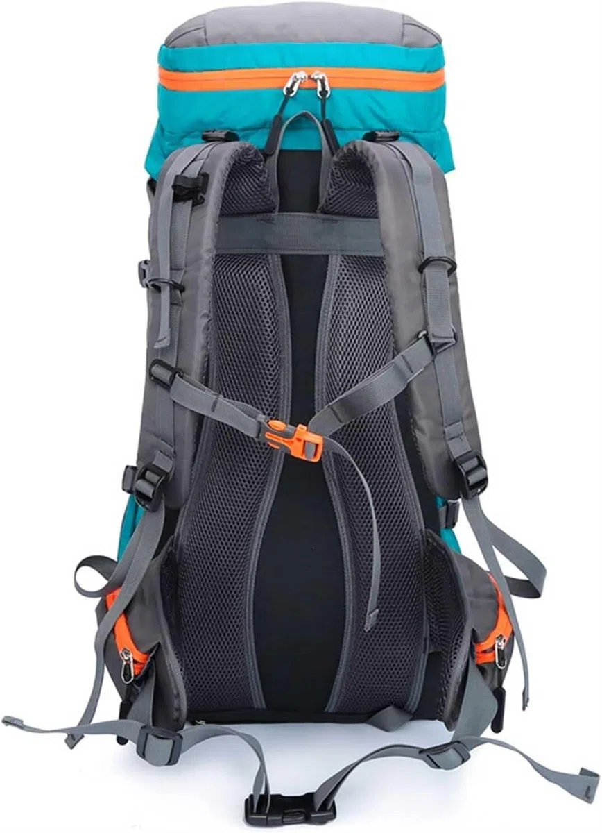 Zaino da Trekking Zaino Leggero da Viaggio 65 Litri per Escursionismo, Impermeabile Resistente E Pratico per Il Campeggio Multifunzionale Viaggio(Oranje)