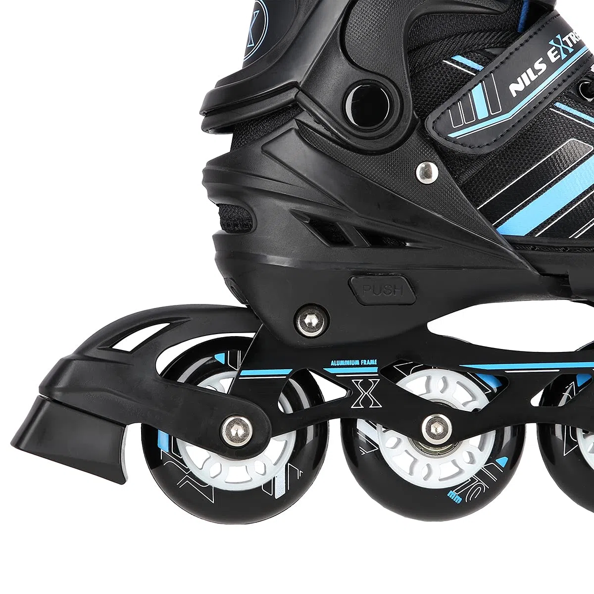 Nils Extreme Spirit - Pattini in linea 2 in 1, misura 29-33, 34-38, 39-43, regolabili