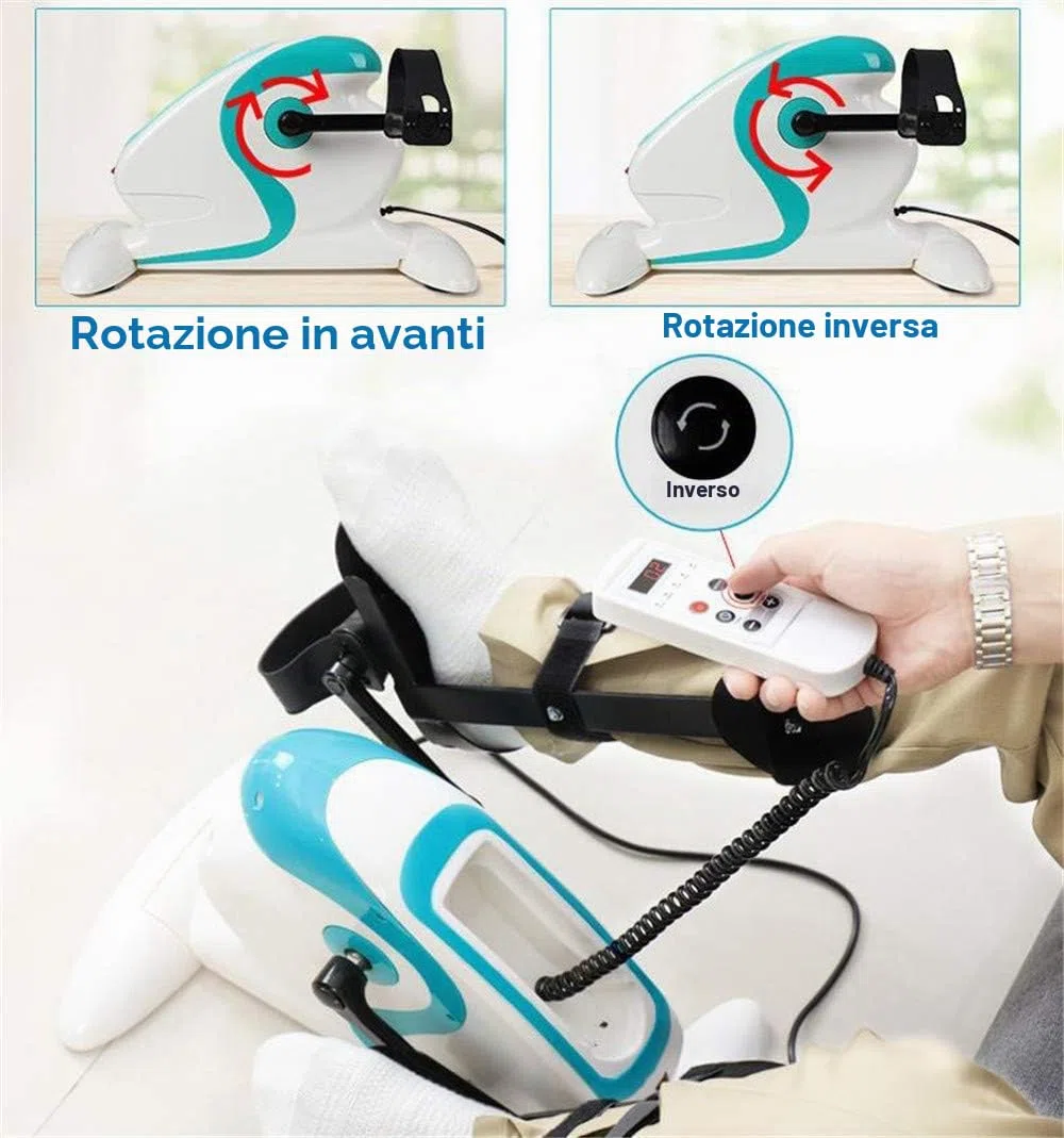 Cyclette Motorizzata/Bicicletta per Disabili E Disabili - Protezione per Gambe di Supporto per Pedaliera Elettrica - Trainer per Bici da Riabilitazione per Fisioterapia Elettronica