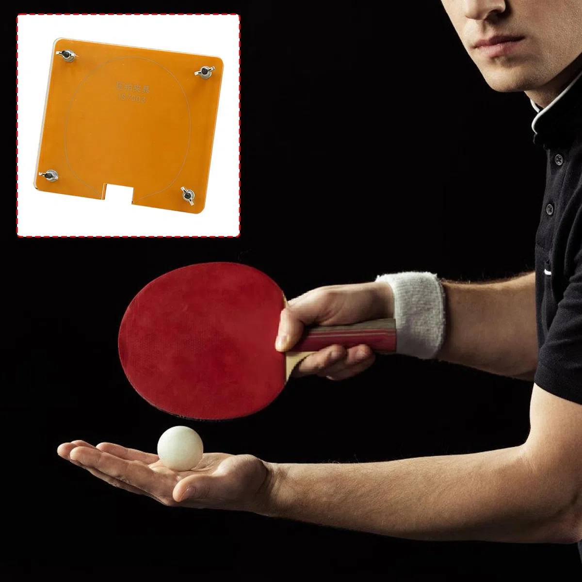 Pingpong Racchetta Morsetto Paddle Press Dispositivo Appiattimento con superfici antiscivolo Installazione Pingpong Paddle Leveler Tool