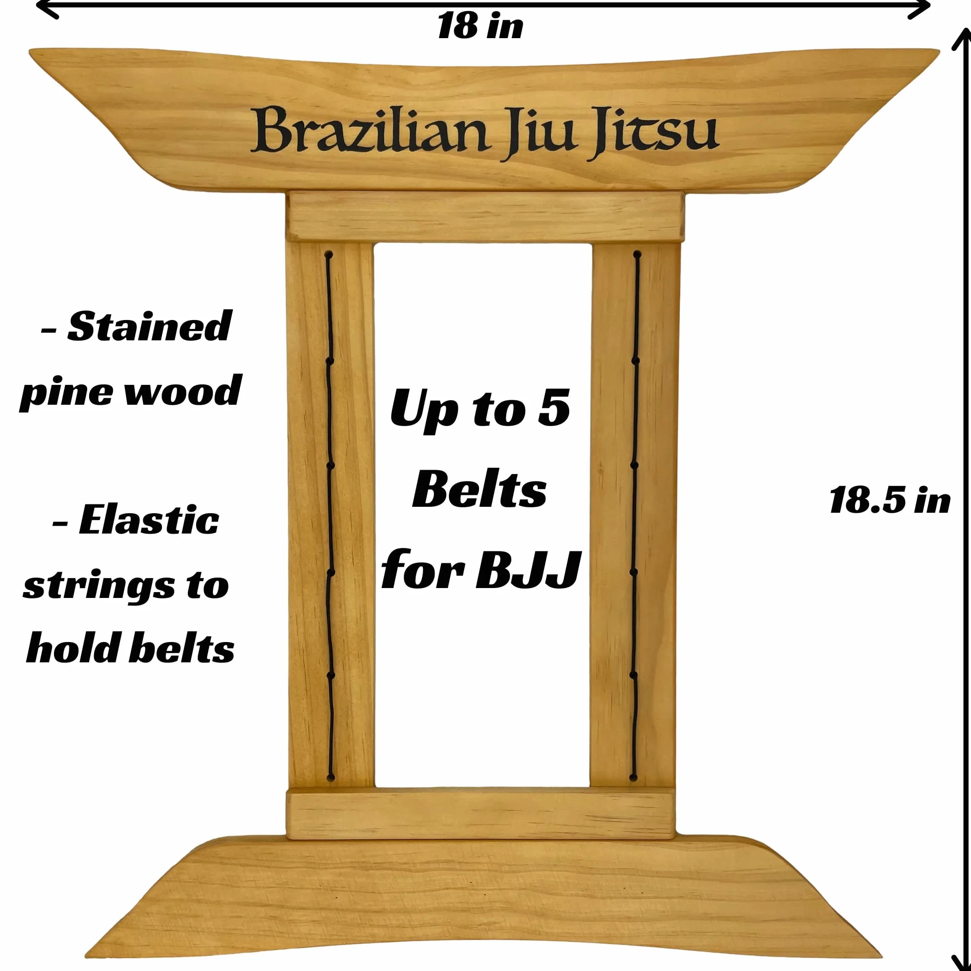 Alley Cats OSS - Supporto per Cintura Brasiliana per Jiu Jitsu, per 5 Cinture e medaglie, dal Bianco al Nero, Custodia per Cintura per Arti Marziali, Regali per praticanti di Jiu Jitsu