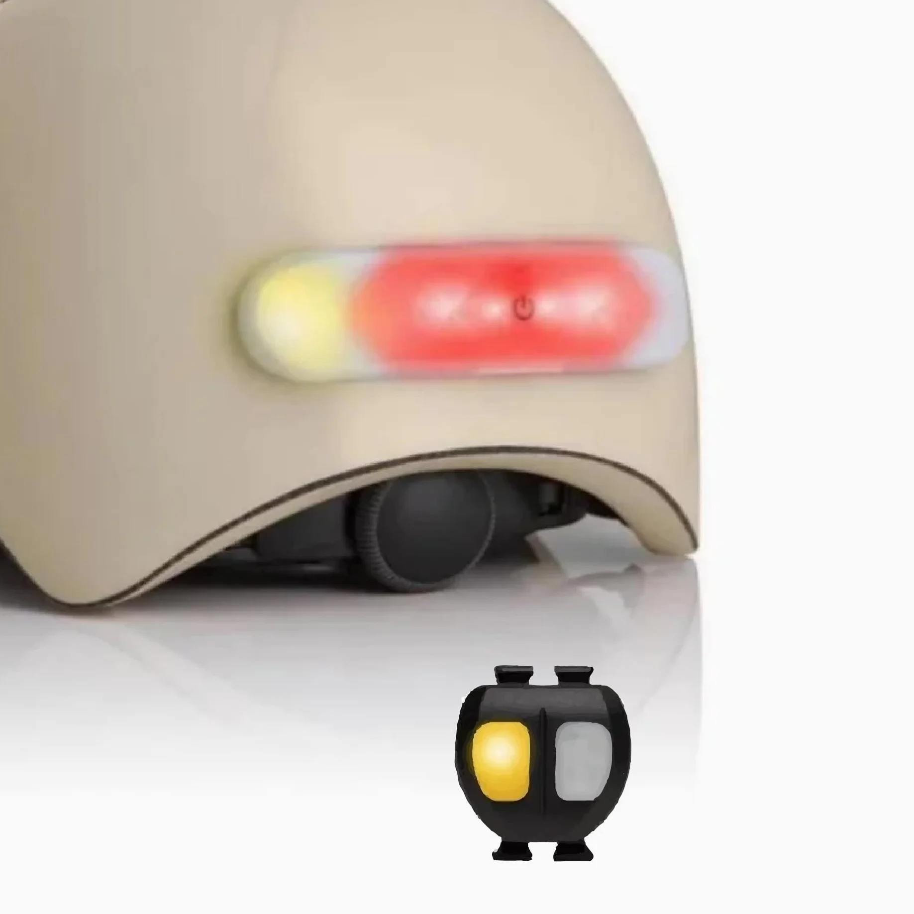 Illuminazione Rimovibile senza Fili per Casco da bicicletta, Monopattino - con Lampeggianti Destra/Sinistra - Telecomando sul Manubrio - Ricaricabile USB …