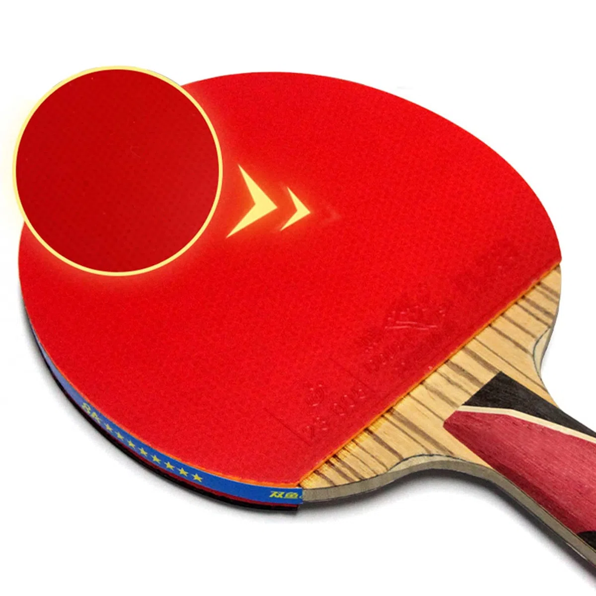 Set Di Racchette Da Ping Pong, Premium, Gomma Approvata ITTF for Tornei, Con Tecnologia In Fibra Carbonio/8 Stelle/Manico Lungo