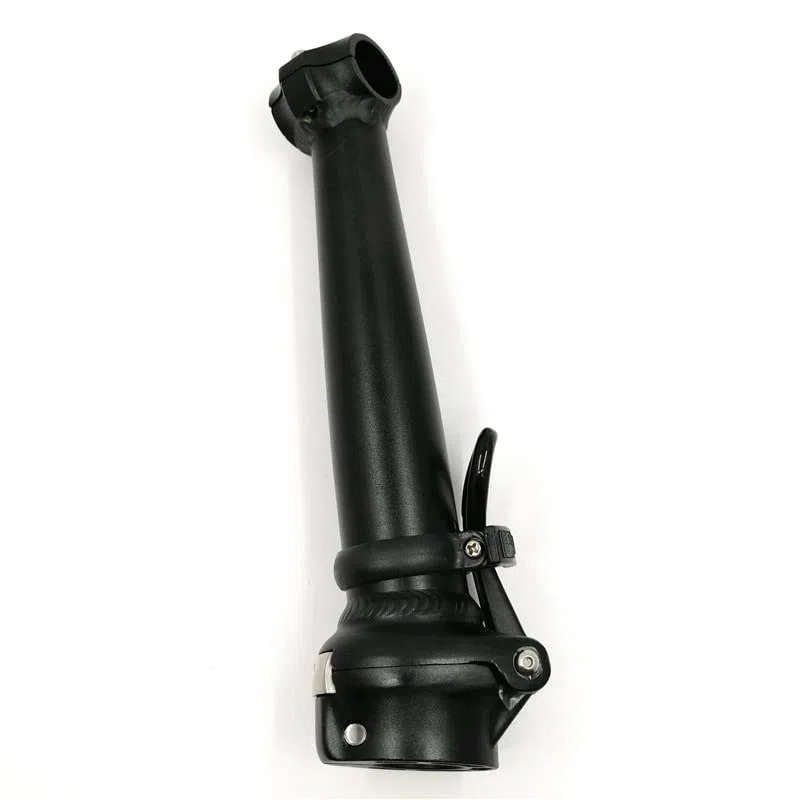 Attacco Manubrio Mtb Stelo da bici pieghevole 25,4mm-manubrio 28.6mm-forcella 21.5cm Doppio dado che fissa il tubo dello stelo pieghevole verso l'interno nero / argento Attacco Manubrio(21.5cm Black)