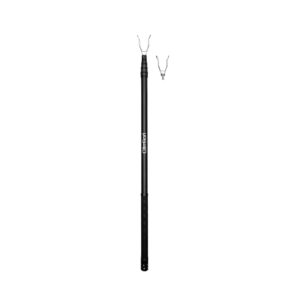 CLIMBON Lead Clip Tool, 214 cm/274 cm, due lunghezze regolabili, testa a clip in acciaio inox con blocco di sicurezza, per appendere stringhe e corde durante la progettazione