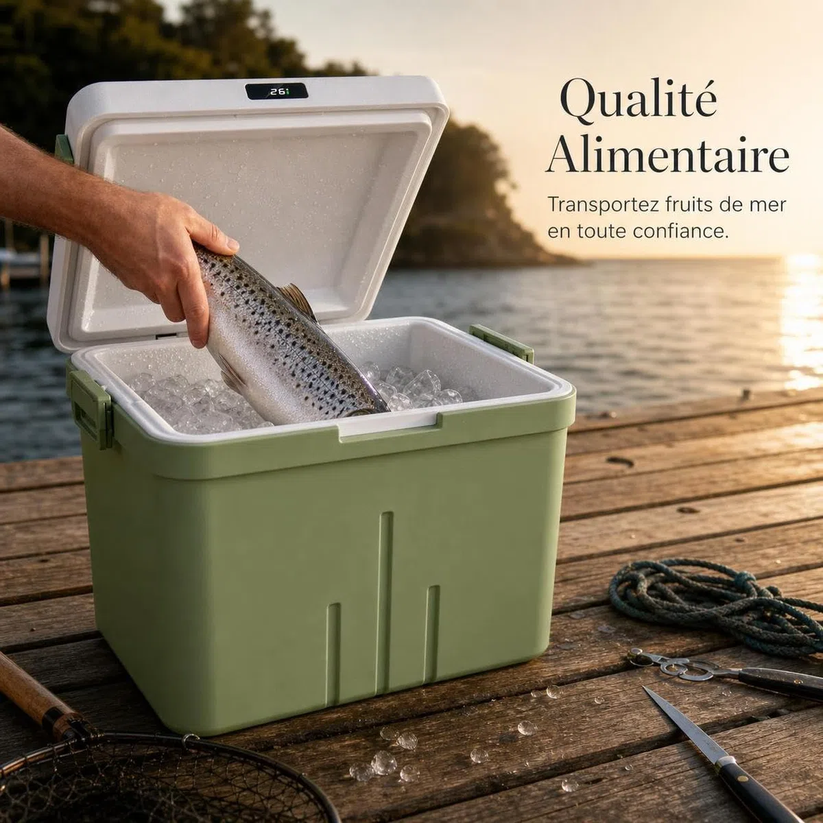 Homyl Contenitore Frigo Portatile da Picnic, Scatola Termica Contenitore Termico per Alimenti e Bevande, per spiaggia