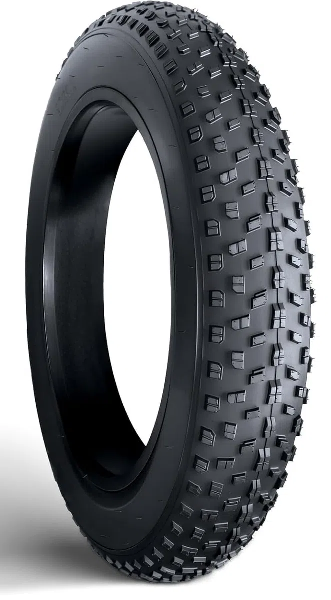 2 Copertoni 20 X 4.0 Fat Bike E-Bike Rinforzati – Coppia Pneumatici MTB 20” (100-406) Tassellati in Gomma Nera Rigida per Bicicletta Elettrica e Mountain Bike – Alta Resistenza e Grip