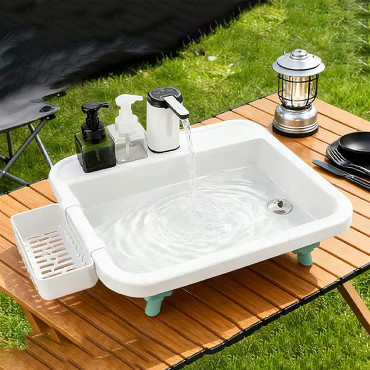 Lavello Da Campeggio Portatile Distributore D'Acqua Ad Alta Resistenza | Stazione Portatile Per Il Lavaggio Delle Mani Per Donne, Uomini, Adulti E Viaggiatori, Per Lavaggio Stoviglie, Cortile, BBQ
