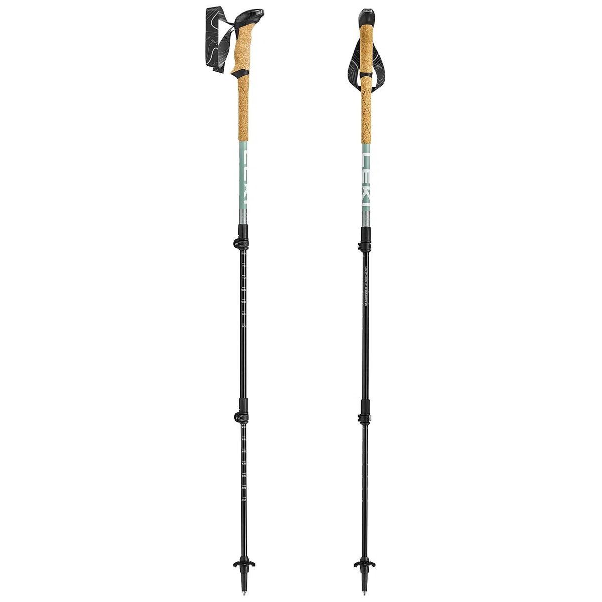LEKI Makalu Lite - Bastoni da trekking unisex, leggeri e regolabili, in alluminio (90-135 cm), con piastra da trekking