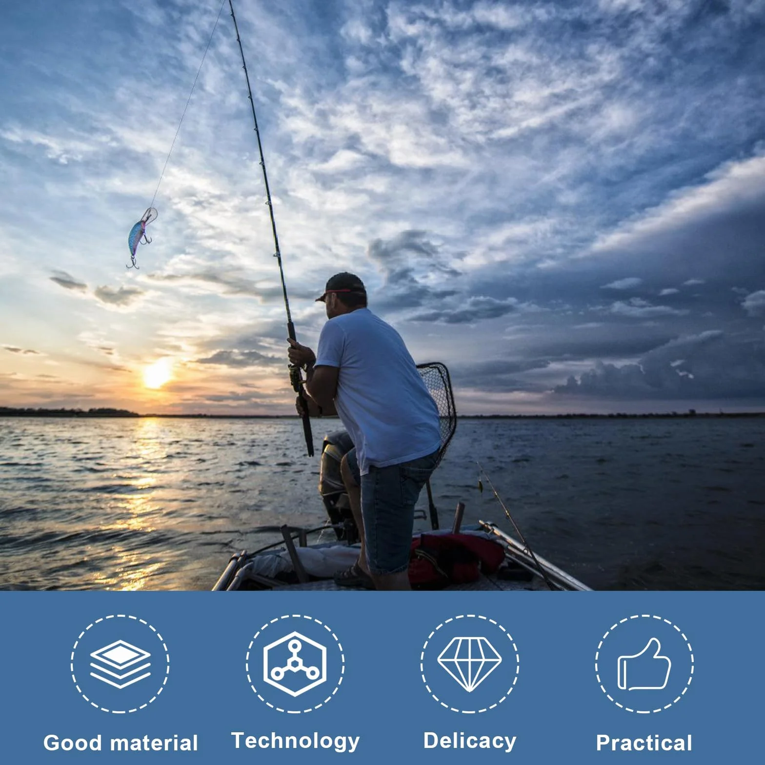 Set da pesca per bambini: 1,8 m, leggero, set di canne telescopiche, borsa per la pesca per attività all'aperto per ragazzi e ragazze (nero + blu)