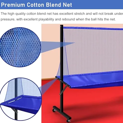 Rete di cattura per palline da ping pong, rete professionale per allenamento di tavoli da 182,9-208,3 cm, collezionista e rullo