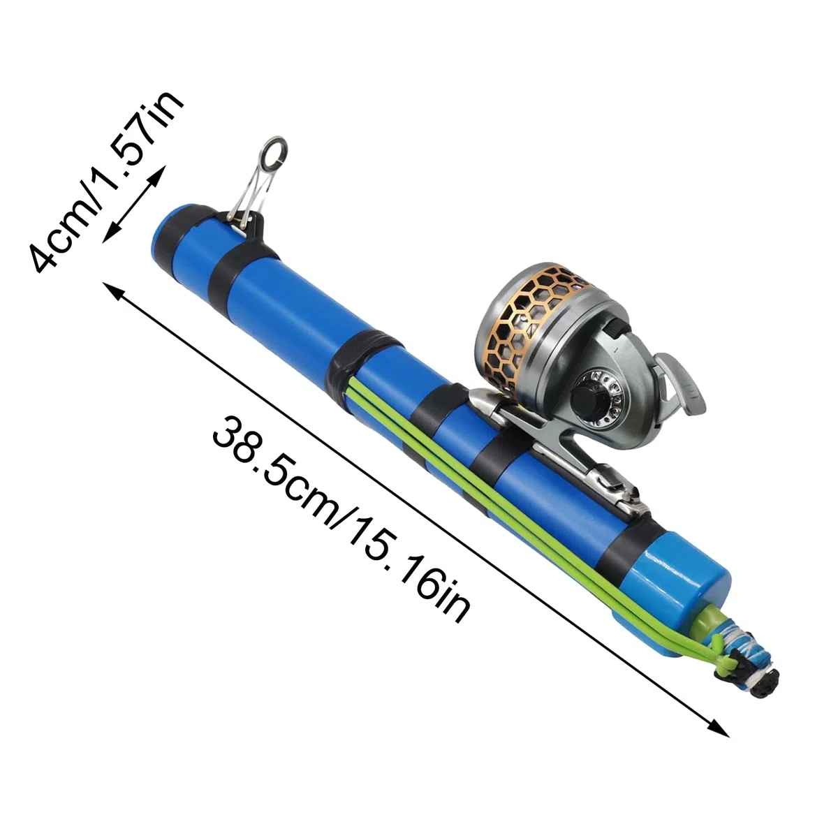 Canna da pesca | Slingshot Design Compact Fish Tool con mulinello, portatile Catapulta Lure Fishing Tools | per spigola, trota, acqua salata, acqua dolce, riva, fiume, stagno, lago