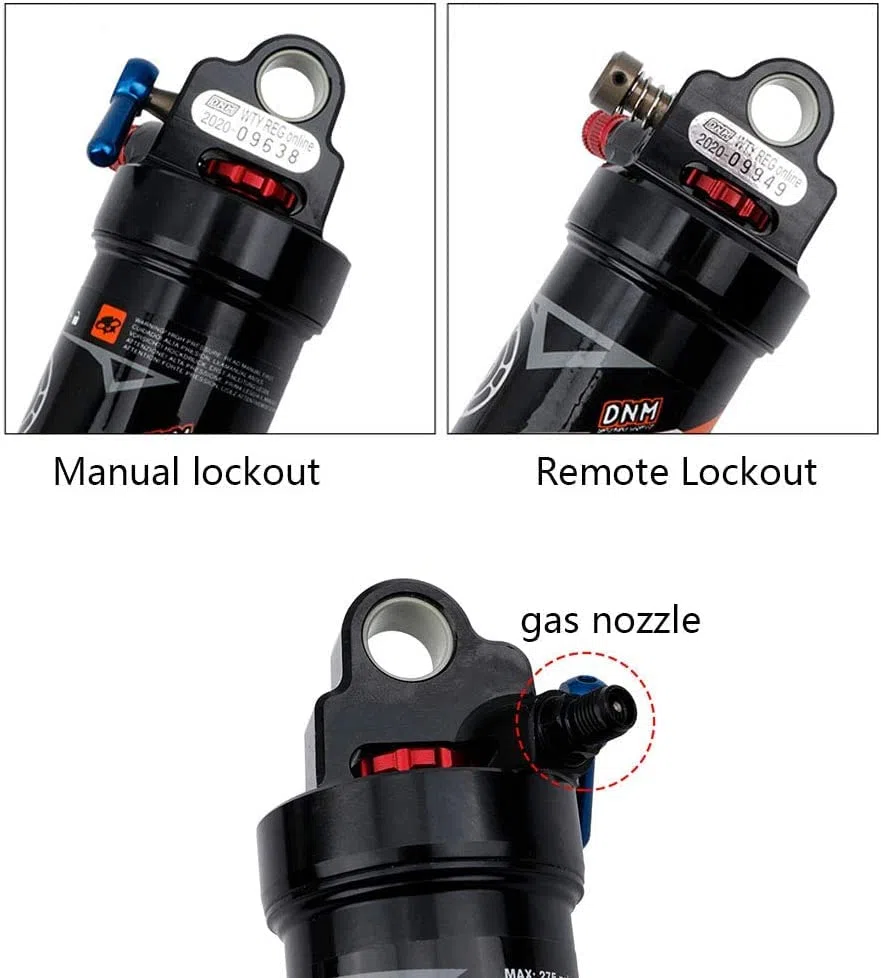 Ammortizzatori per Mountain Bike Ammortizzatore Posteriore Ad Aria - Rebound/Lock out/Pressione dell'Aria Regolabile