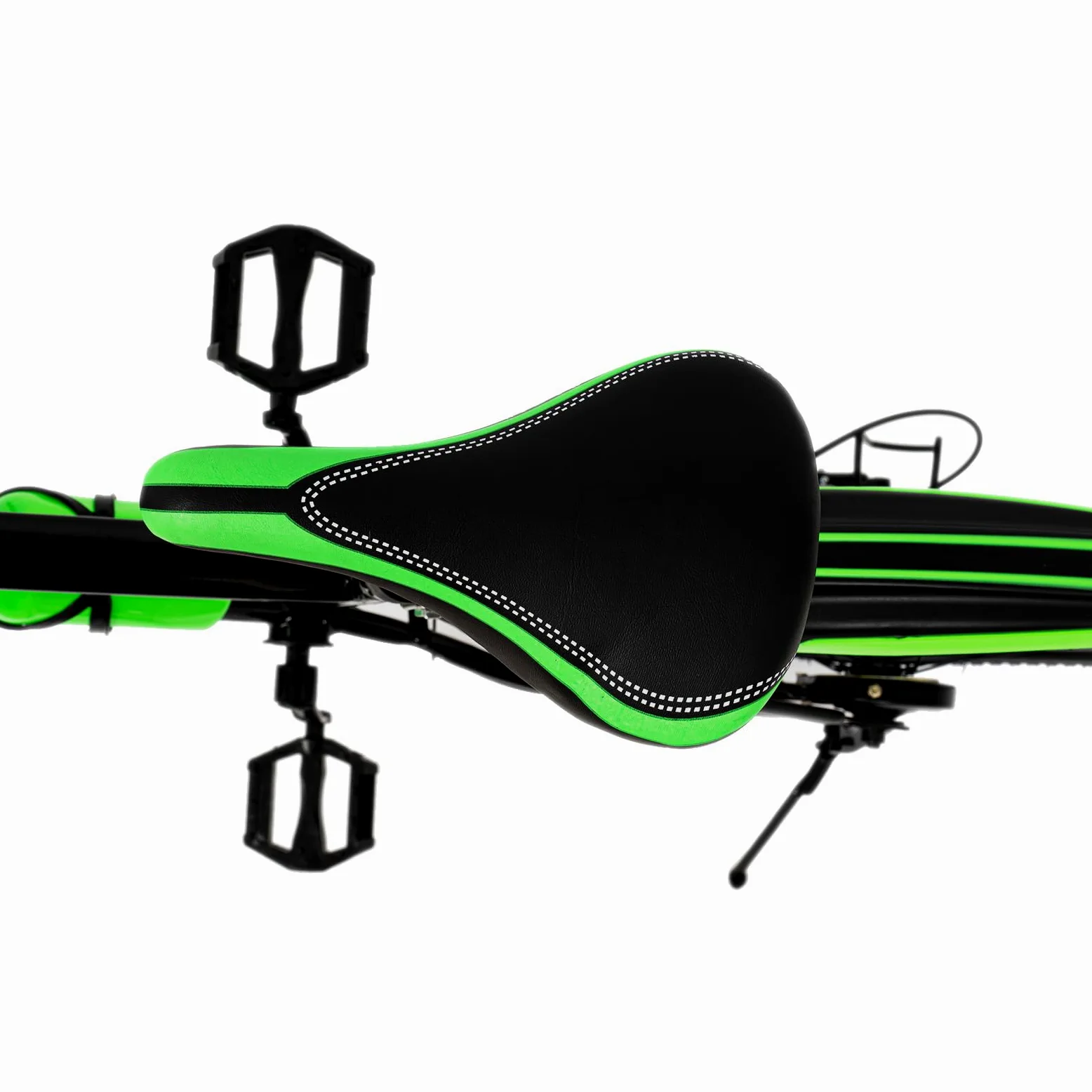 Mountain bike, bicicletta da 20 pollici, da uomo, con telaio in acciaio, sella in poliuretano, parafanghi, cambio sportivo, outdoor, strada, montagna, di alta qualità, stabile, verde