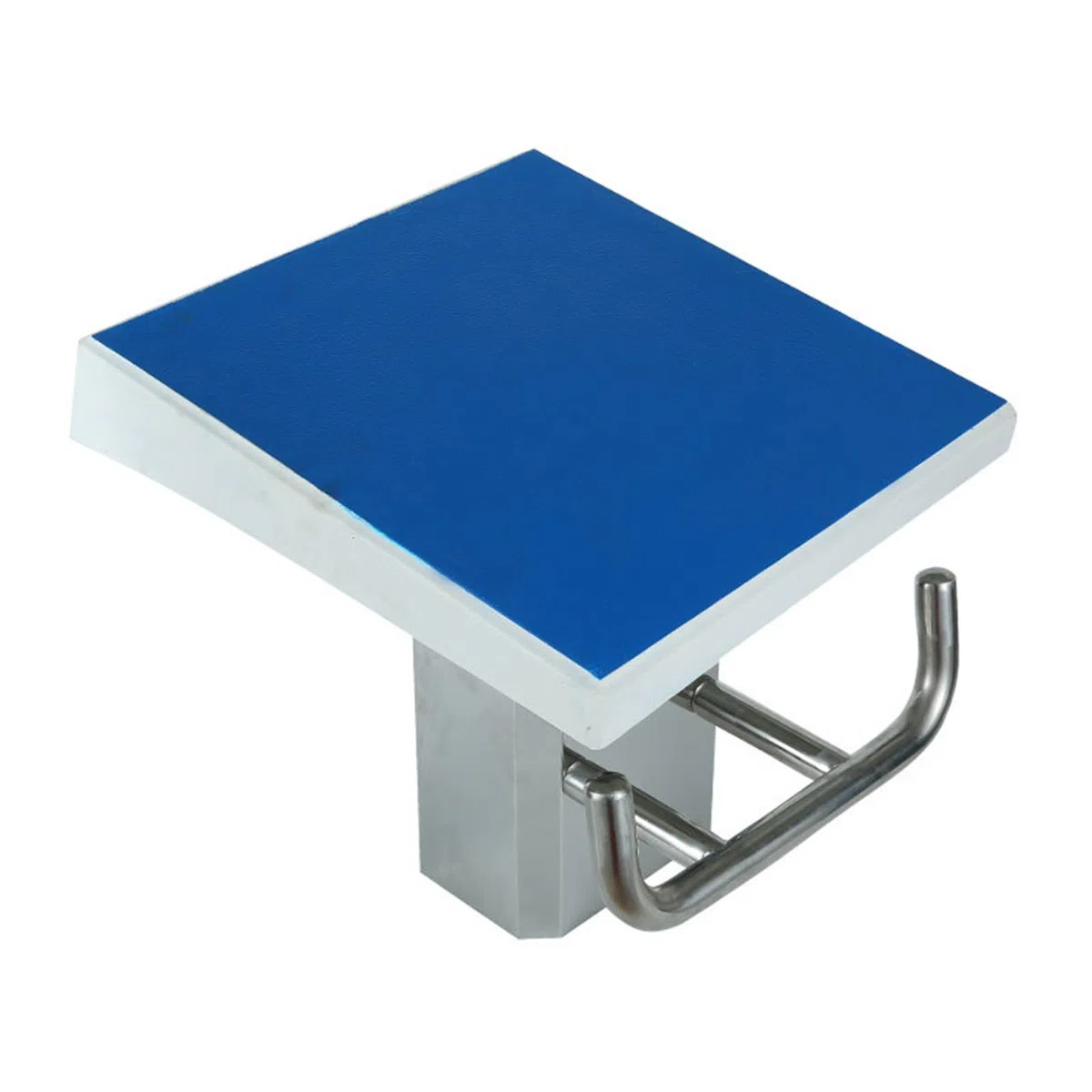 Generico Piattaforma per Tuffi Robusta per Piscine, Portata 200 kg, Trampolino in Acciaio Inox Antiscivolo, Superficie Antiscivolo 50x50 cm per Tuffi sicuri