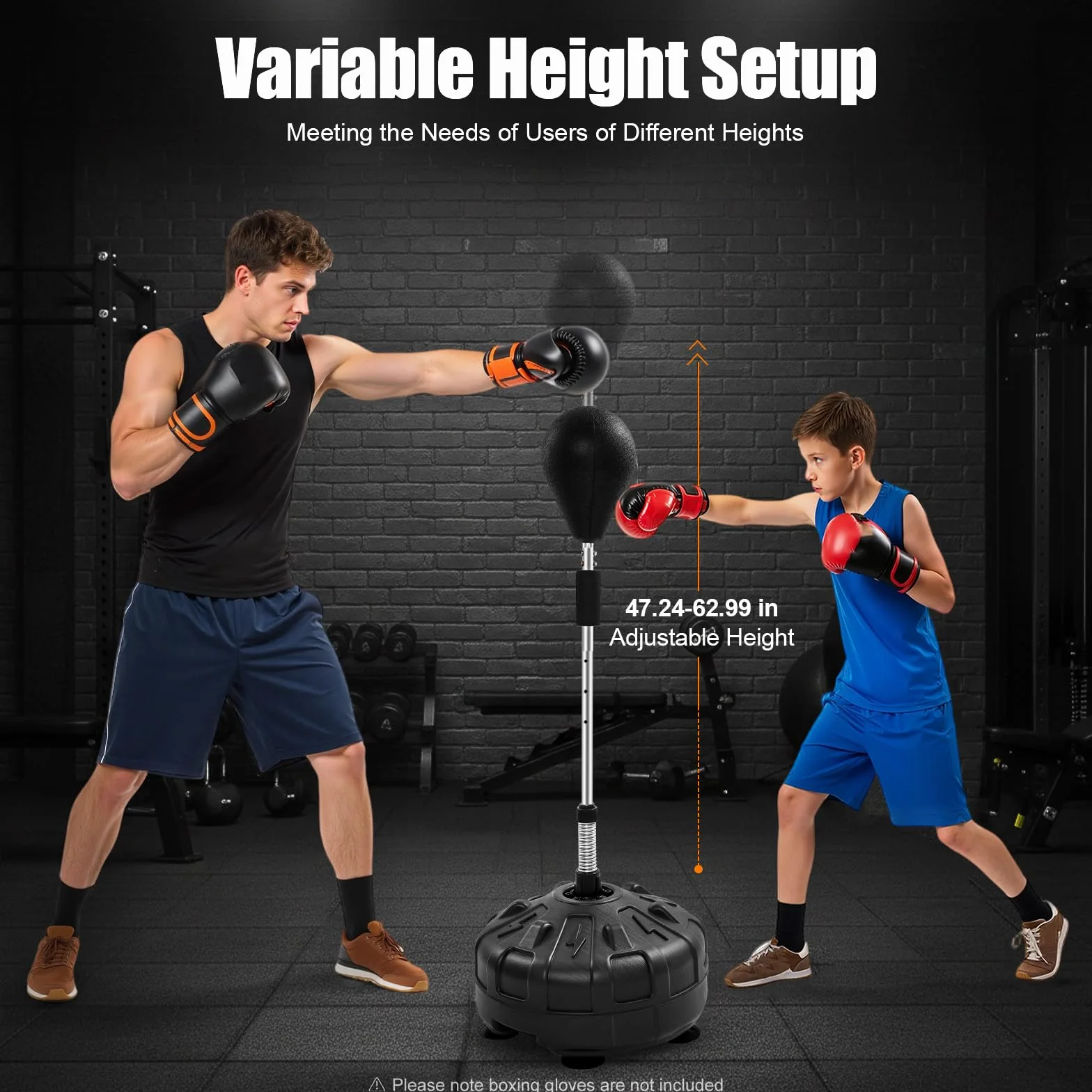Punchingball - Sacco da boxe, 120 – 160 cm, altezza regolabile