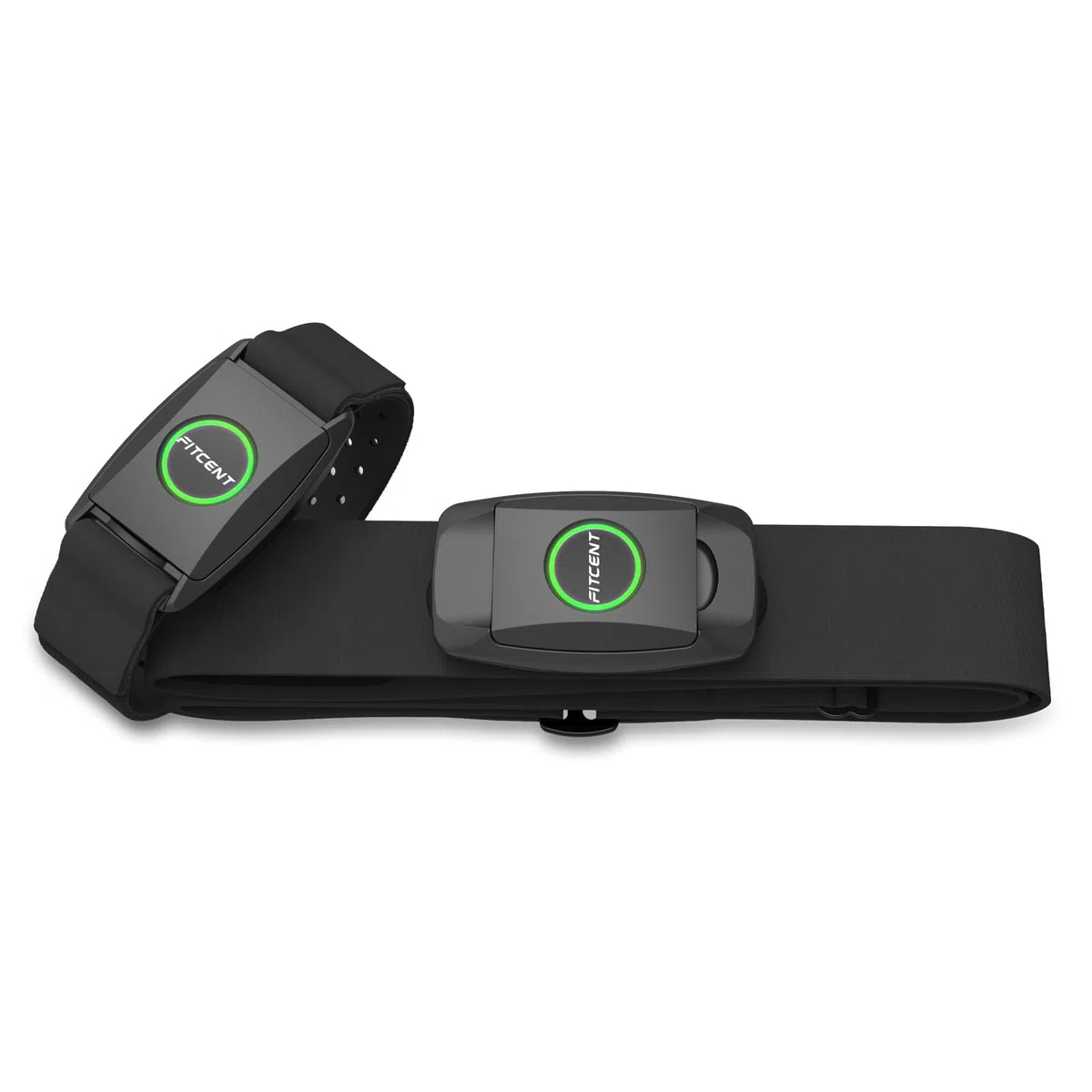 FITCENT Fascia toracica 2 in 1 con cardiofrequenzimetro, con Bluetooth 5.0 ANT+, sensore di frequenza cardiaca, compatibile con orologio Garmin Peloton Strava Wahoo Polar DDPYOGA