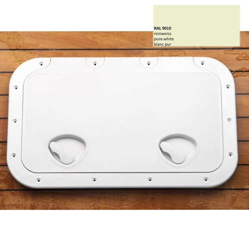 Tr.Em. Sportello Stagno Bianco Crema Ral 9010 Mm 600 X 355 Abs Per Barche Gommoni