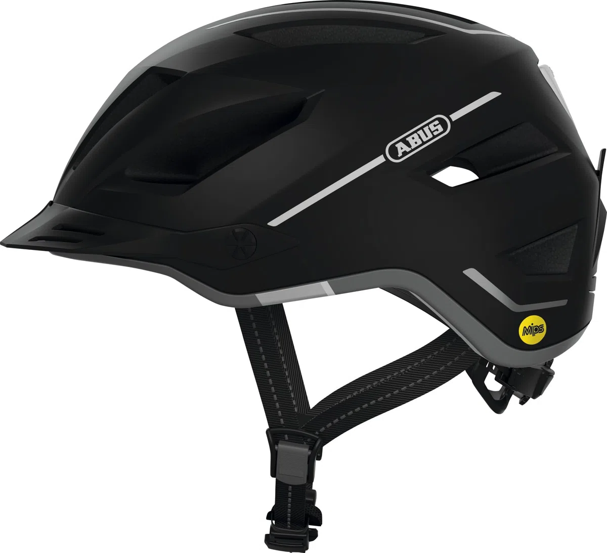ABUS Pedelec 2.0 MIPS city - casco da bici con luce posteriore, visiera, parapioggia e protezione antiurto MIPS - per uomo e donna | Casco Unisex con MIPS, chiusura magnetica Fidlock, sistema Zoom Ace e luce LED a 180 gradi