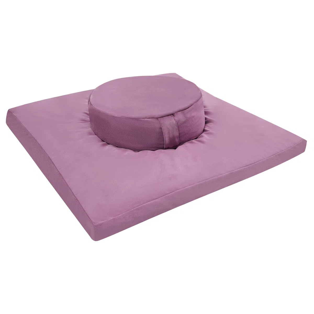 Zabuton Zafu Set, tappetino da meditazione quadrato, 80 x 80 x 8 cm, in cotone di alta qualità, rotondo, cuscino da yoga, 40 x 13 cm, manicotto di grano saraceno, rimovibile, lavabile in