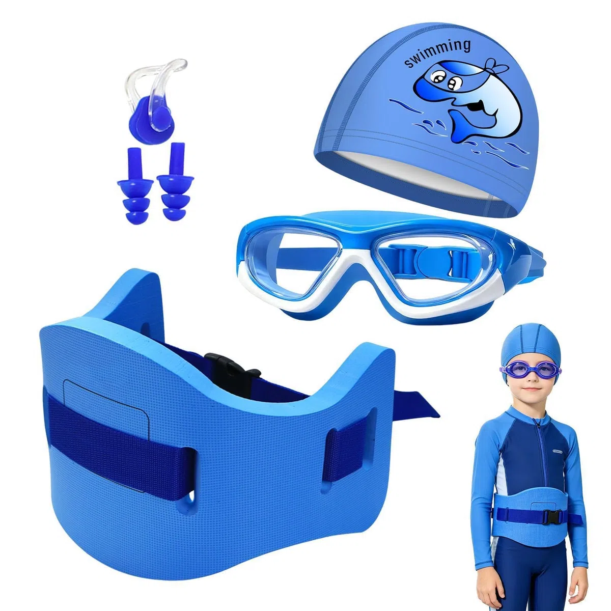 Cintura da nuoto per bambini, cintura regolabile in schiuma leggera, attrezzatura da allenamento per piscina, ginnastica acquatica, snorkeling, allenamento, fiume, giochi estivi, lago
