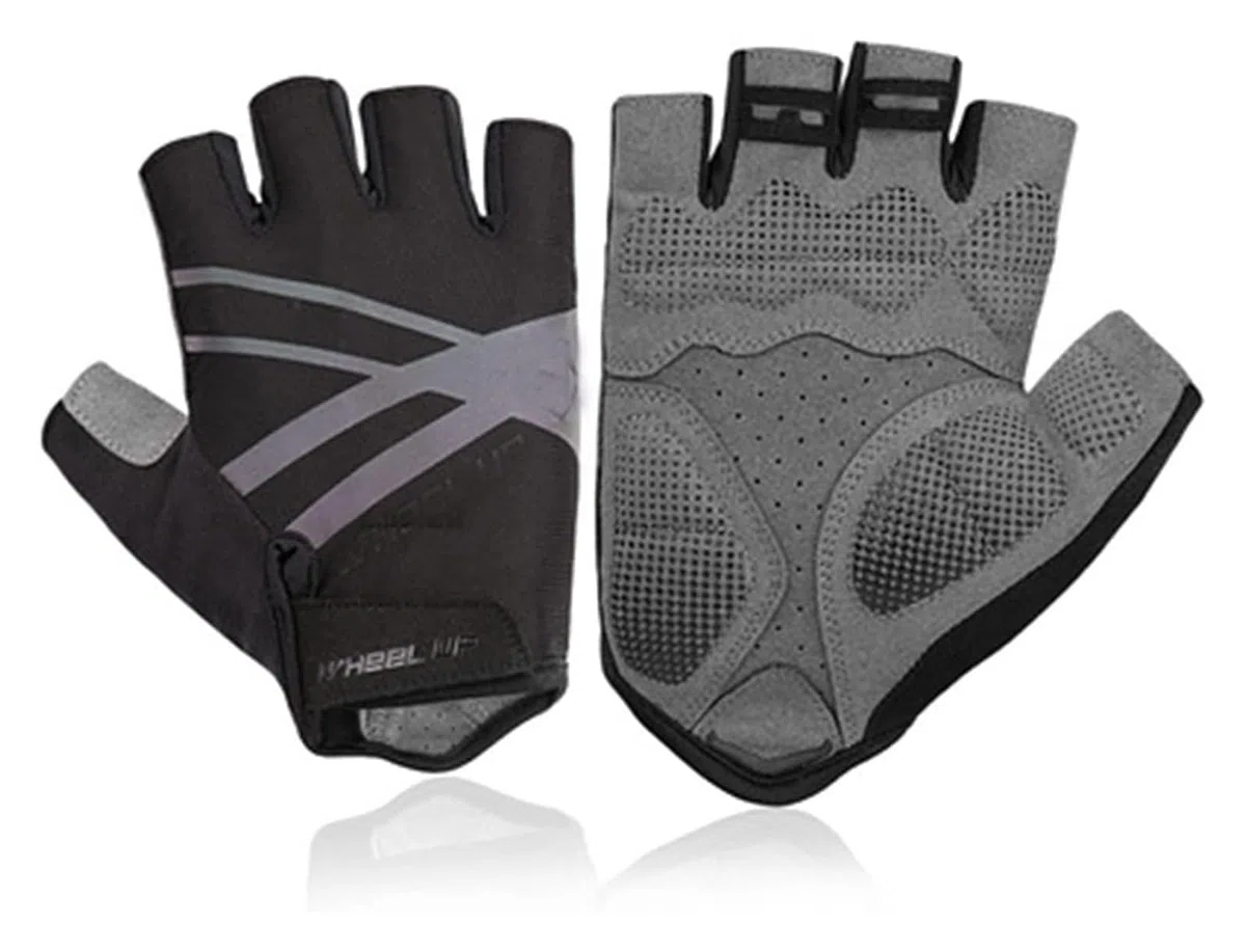 Guanti da guida senza dita, guanti sportivi, guanti mezze dita, guanti for sollevamento pesi da uomo e da donna con supporto for il polso e protezione del palmo Guanti fitness da allenamento Mezze dit