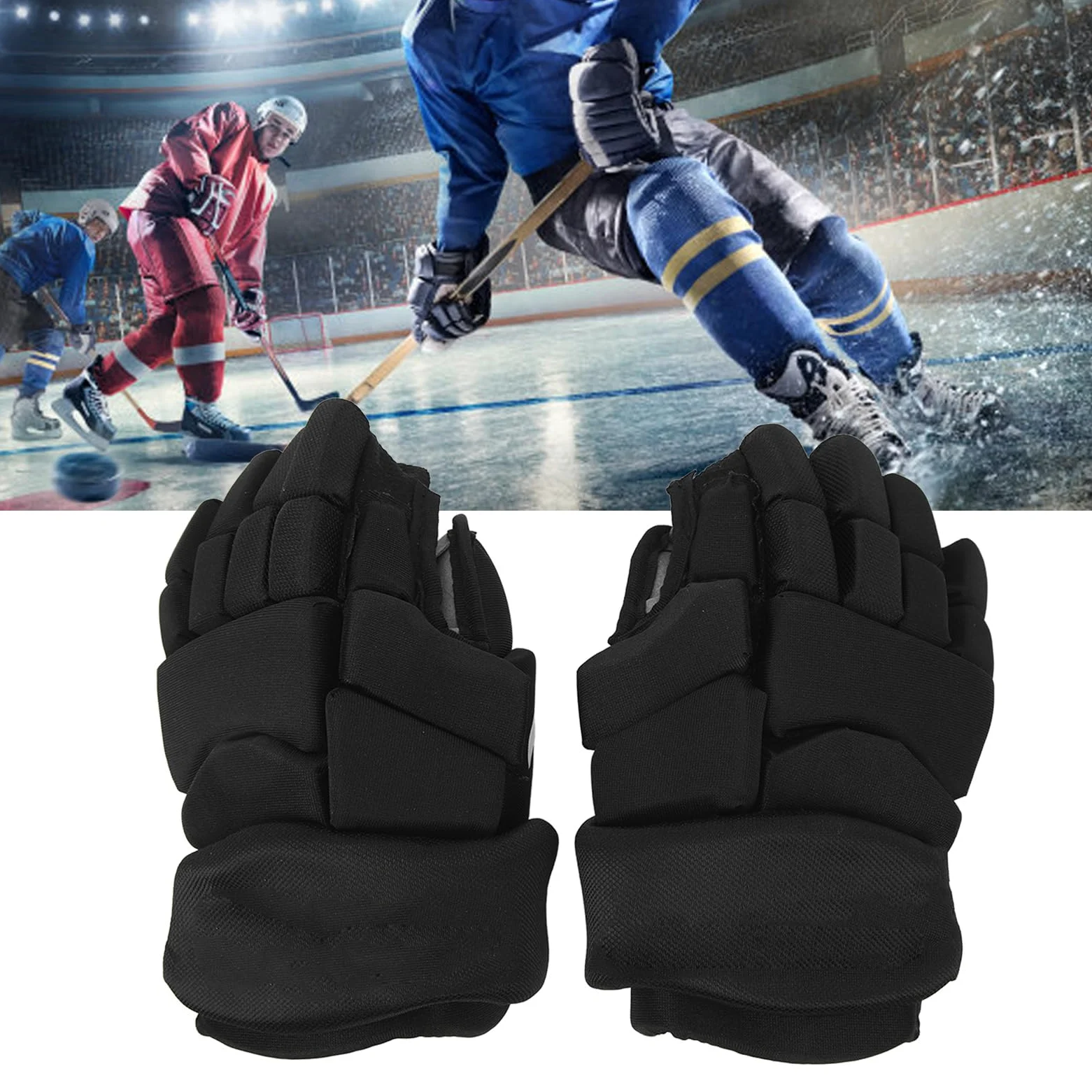 Haofy Guanto da Hockey, Pratico Guanto da Giocatore di Hockey Durevole, vestibilità Alta, Comodo per Hockey su Pista