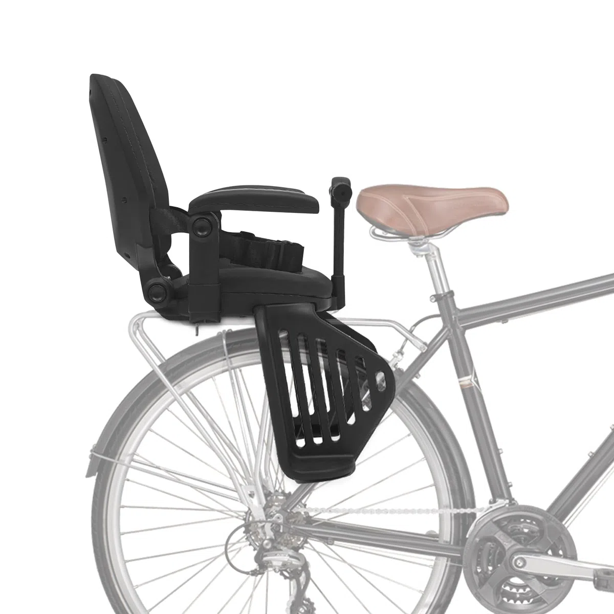 SailorMoon Seggiolino posteriore per bicicletta, 28 x 25 cm, 50 kg, braccioli regolabili, per bambini da 8 mesi a 8 anni