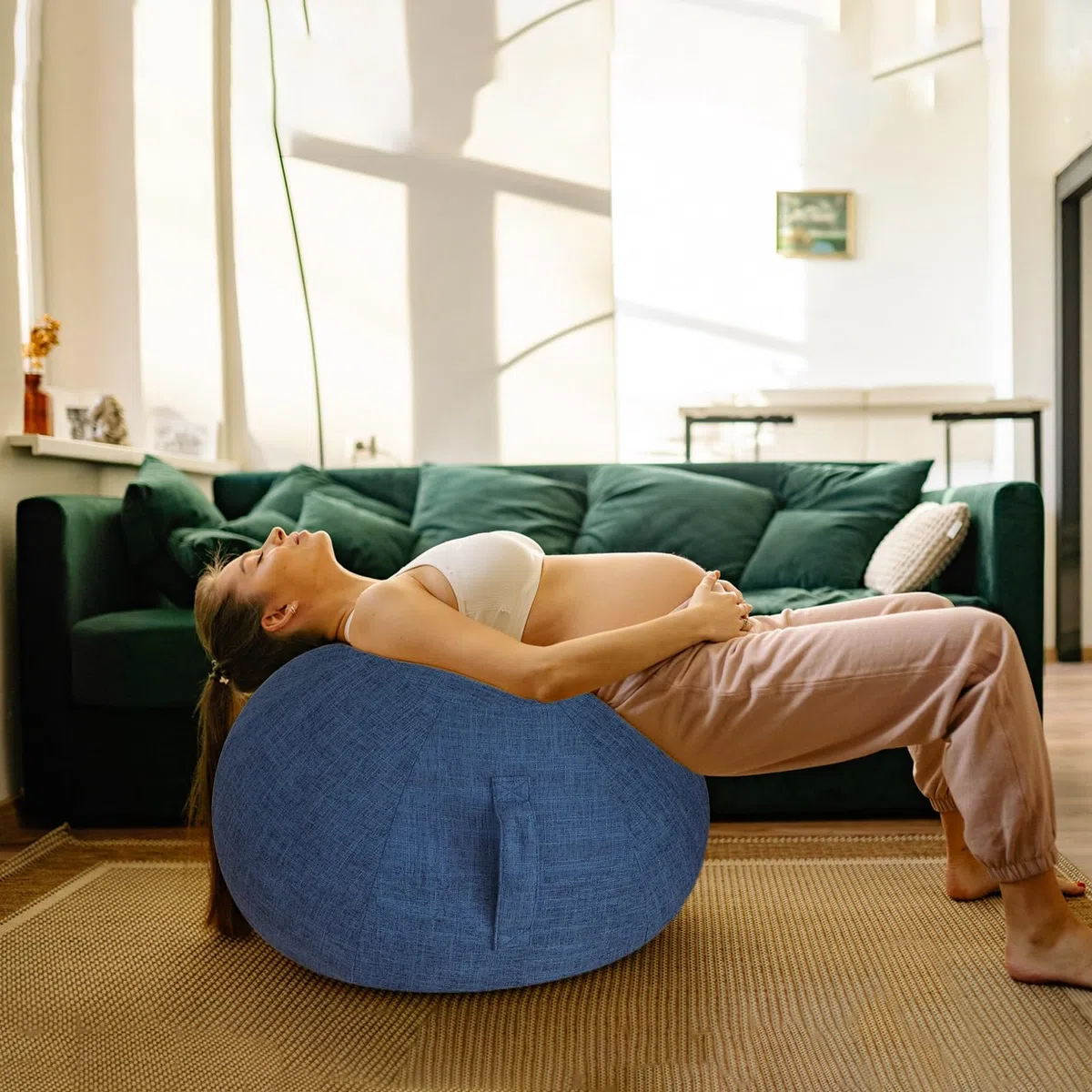 Palla per Lo Pilates, Fitball, Fitball Gravidanza con Coperchio, Pompa,Palla Yoga Palla Gravidanza per Ufficio E Casa Colore A Scelta