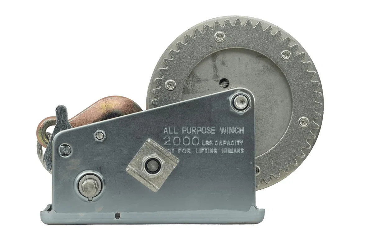 Knott Argano Manuale a Fune da 900 kg per Rimorchio, Verricello con Cavo d'Acciaio e Gancio per Carico Barche, Quad e Attrezzature, Modello 6X0017.008