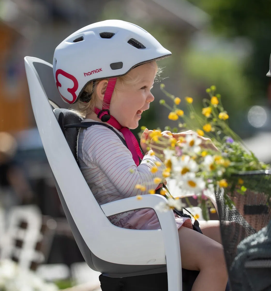 HAMAX Caress Seggiolino per bicicletta bambino posteriore nero montaggio portapacchi