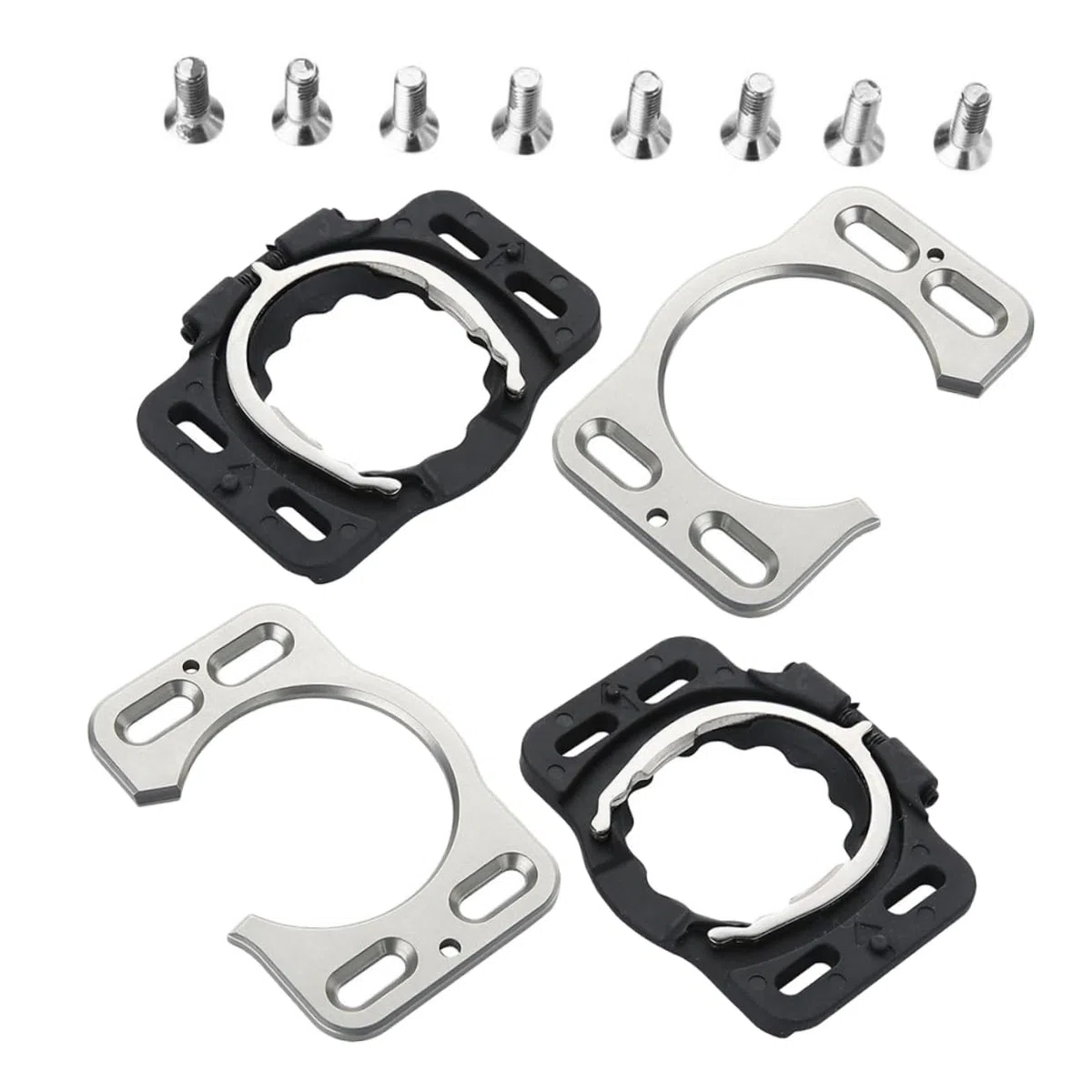 Copripedale Tacchetta Bici Strada 2 Pezzi in Acciaio Inox | Montaggio Rapido, Fit Preciso per Pedale e Scarpe da Ciclismo, Set Compatto per Bici Strada
