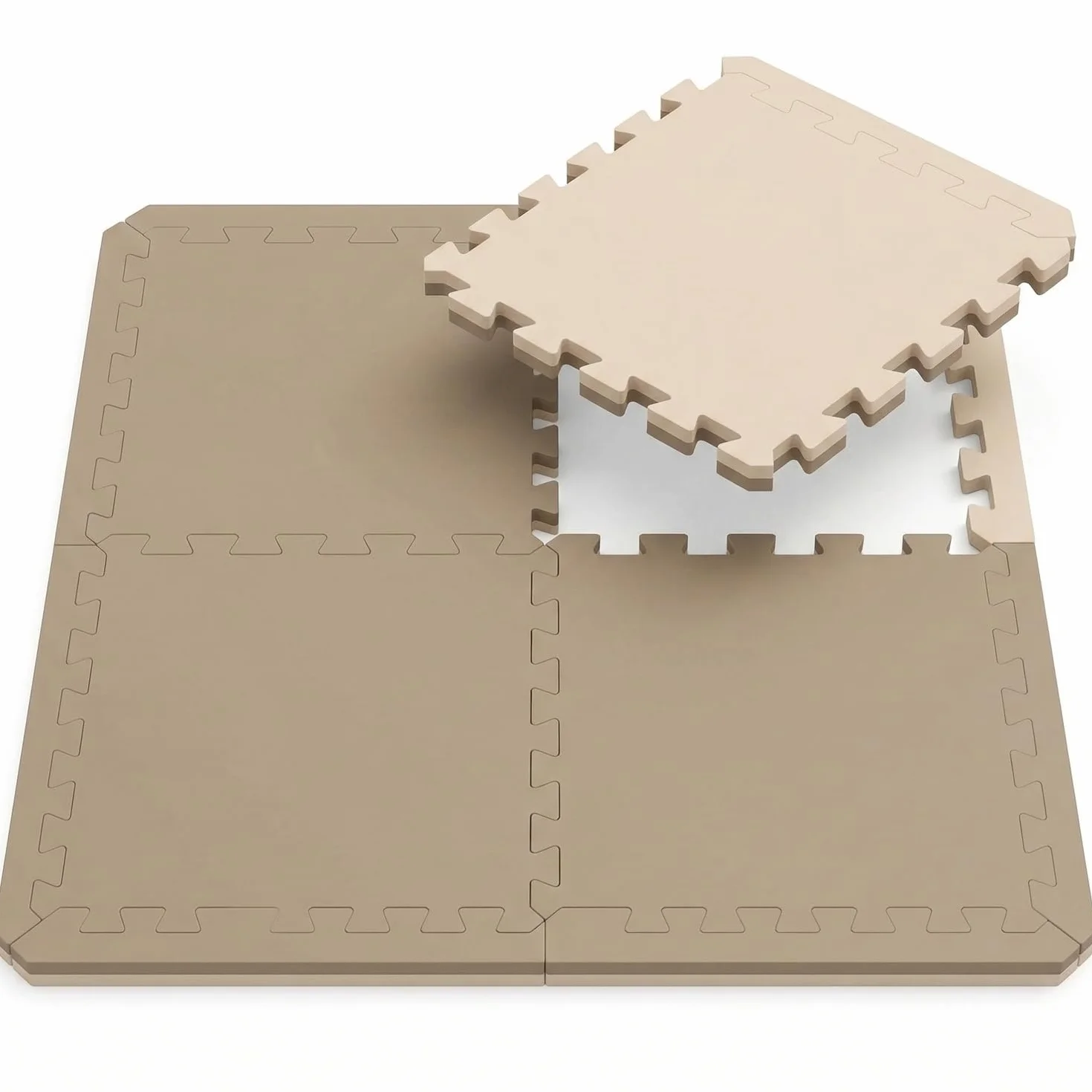 EYEPOWER 4 Tappetini Puzzle per Sport ciascuno 63x63cm incl Cornice Tappeto Estensibile Eva 20mm di Spessore Double-Face