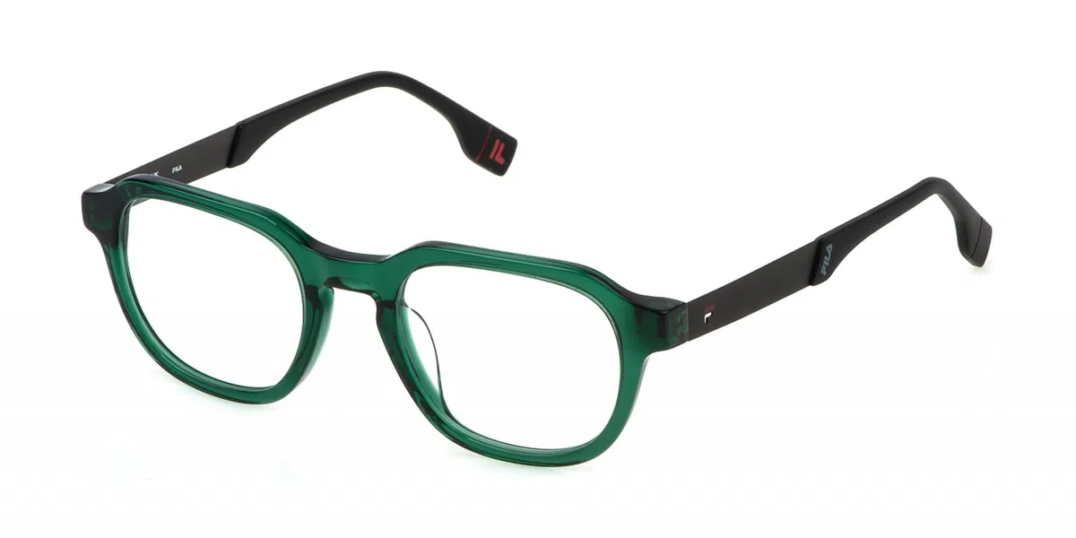 Fila Montatura VFI716 Verde trasparente lucido 50/21/145 Uomo