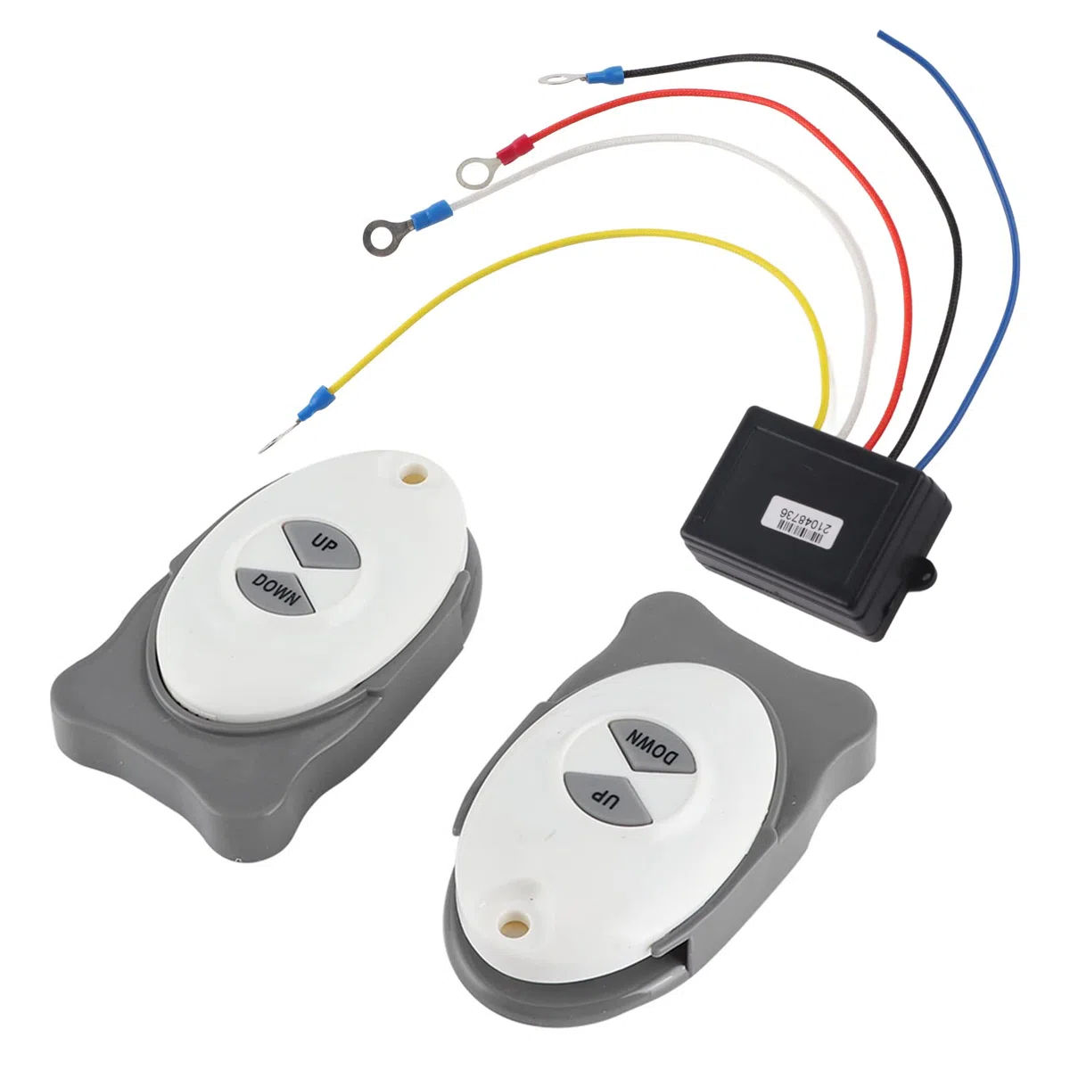 KIMISS Kit di Controllo Remoto per Verricello Wireless, Telecomando per Ancoraggio Salpa Ancora Interruttore Wireless Regolatore di Assetto Accessorio per Vela per Barche Marine 2 Trasmettitore