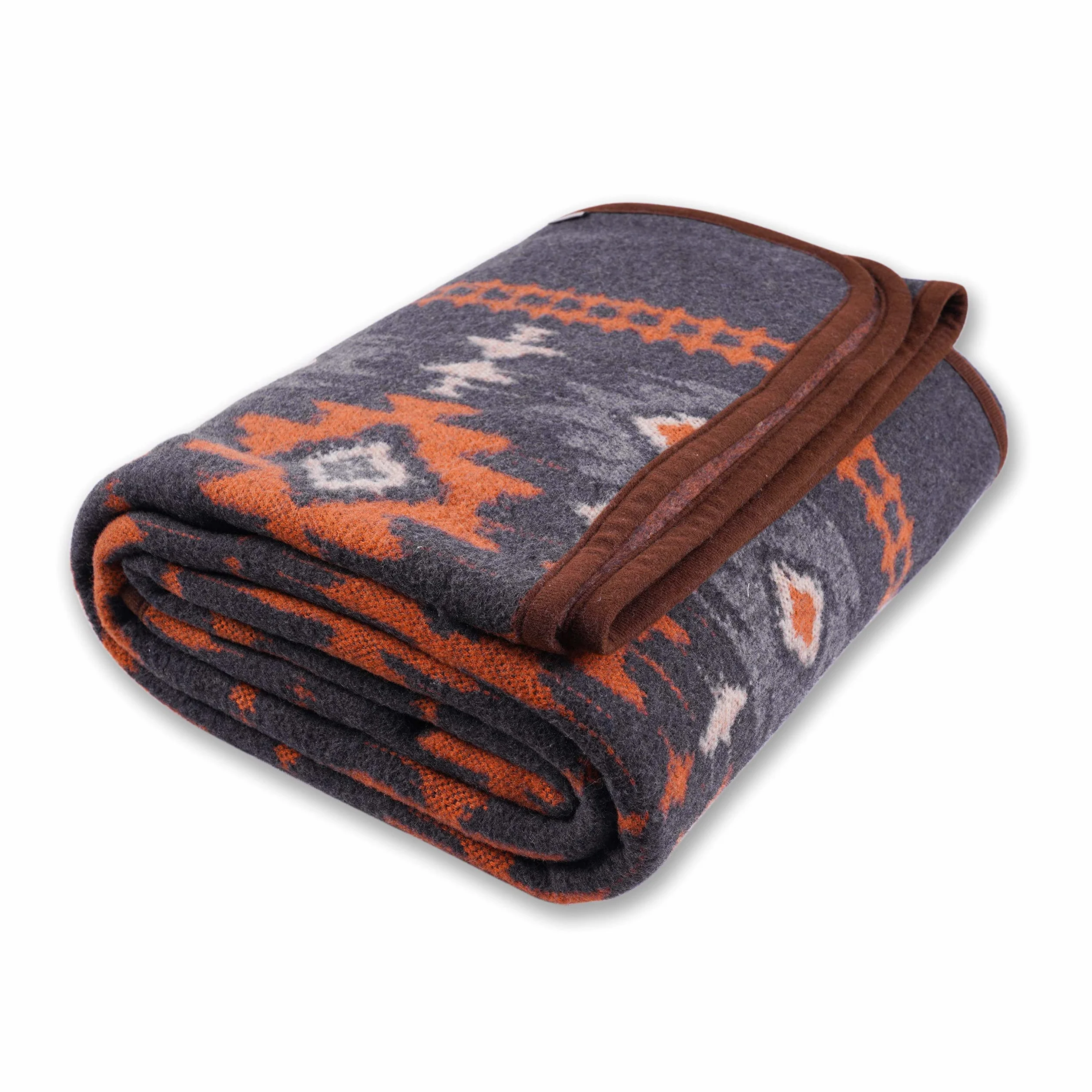 ACUSHLA Coperta da campeggio in lana merino, calda, spessa, lavabile, grande, 87 x 63 cm, ideale per campeggio all'aperto, tutte le stagioni, adatta a Myers, grigio