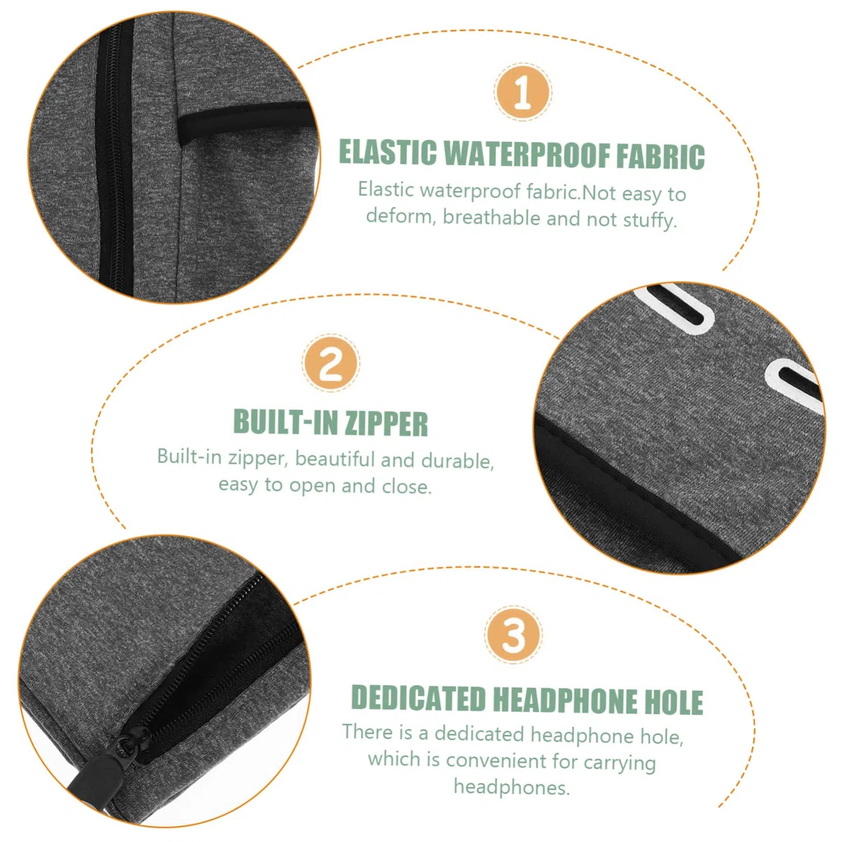 Mikikit 5pezzi Fascia Braccio Per Telefono Pouch Per Allenamento Design Per Jogging Biking e Attività Outdoor