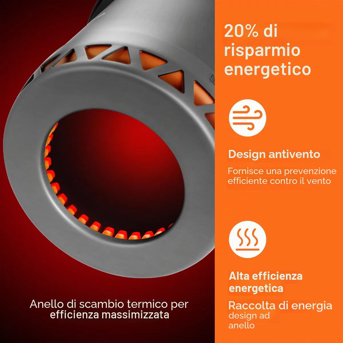 Odoland Kit di pentole da campeggio, 6 pezzi, alluminio, pentola antiaderente, mini fornello, tazza, posate e custodia, design efficiente