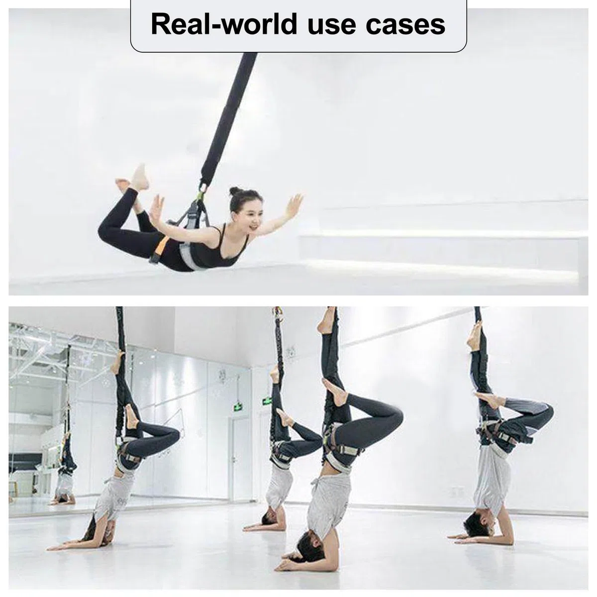 Corda di resistenza regolabile per danza aerea con dispositivo rotante a 360° per allenamento completo del corpo e allenamento fitness