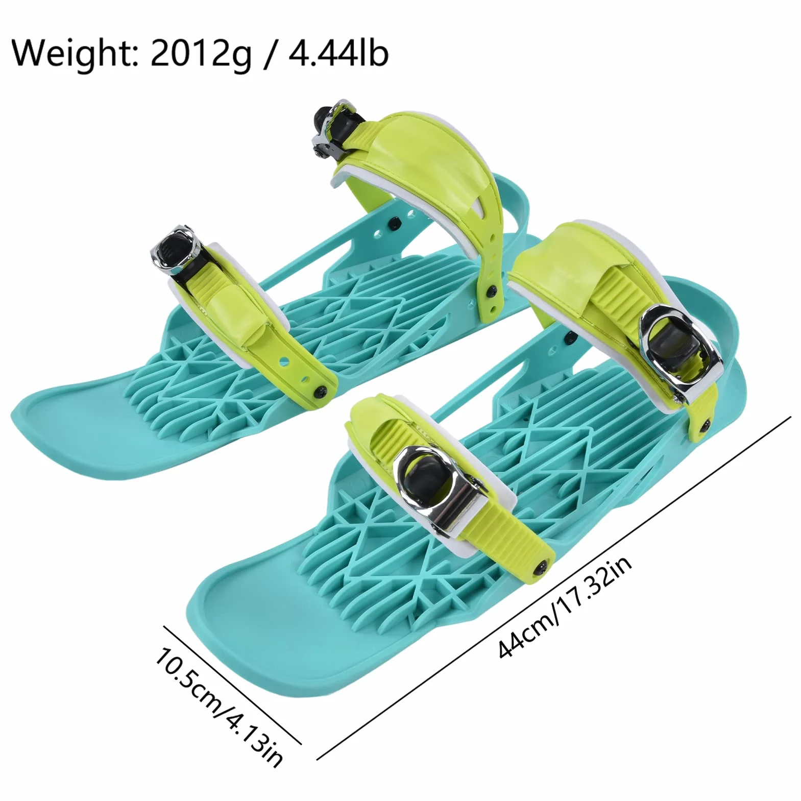 Asixxsix Mini Pattini da Sci Corti per la Neve, Pattini da Neve Corti Snowblade Skiboard Scarponi da Sci per Esterni, Attrezzatura da Sci per Sport Invernali Sci da Neve per Scarpe