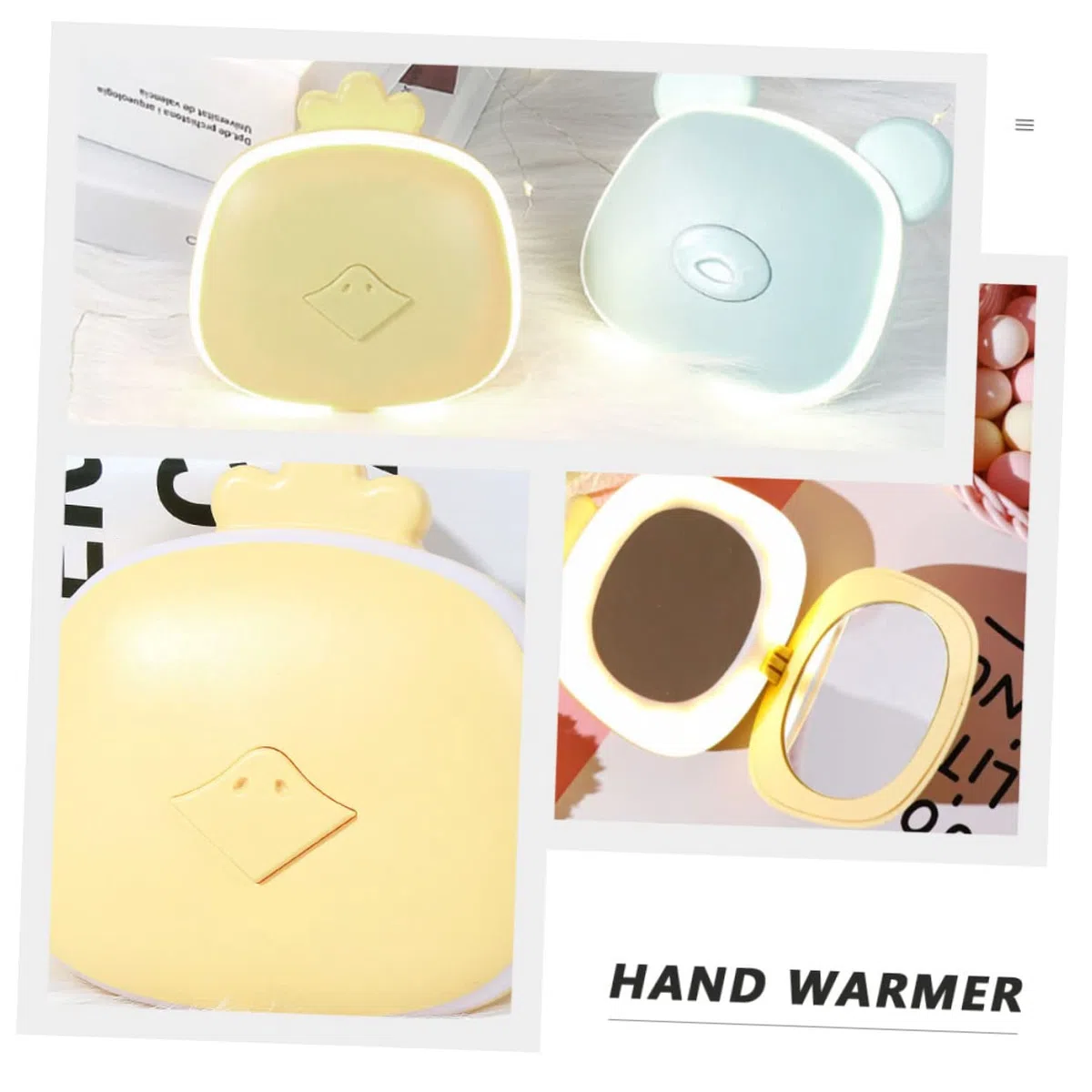 BESPORTBLE 3pezzi Mini Scaldamani Usb Ricaricabile Portatile e Regali Design Giallo