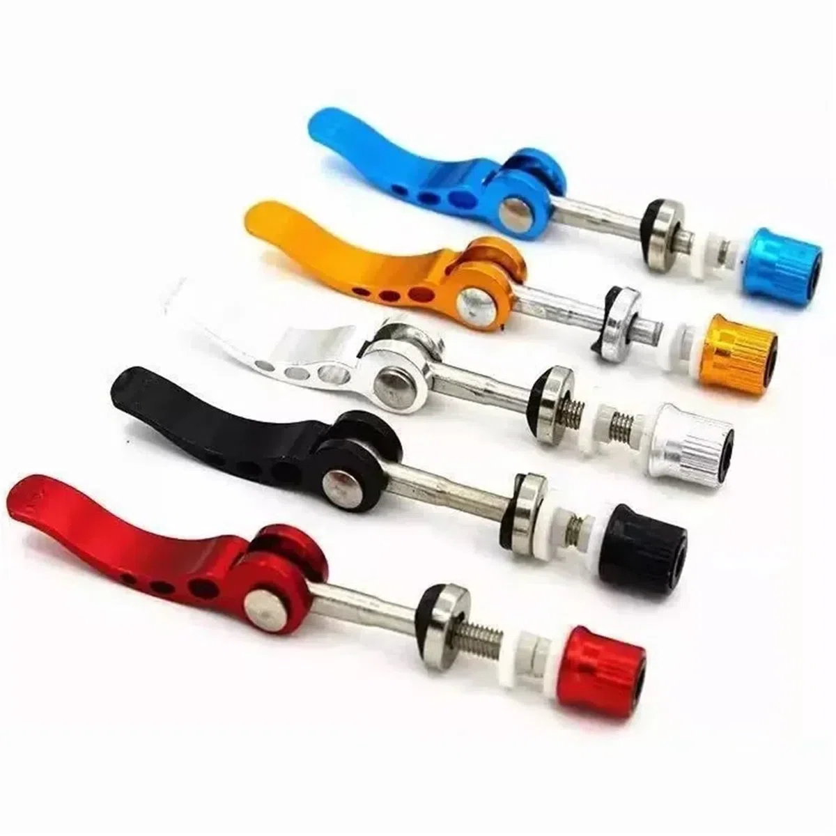 Vite a sgancio rapido per morsetto sedile 5 Pezzi Vite Di Serraggio Del Tubo Sella Della Mountain Bike Leva Sgancio Rapido For Montaggio Universale Design(5pcs Gold)