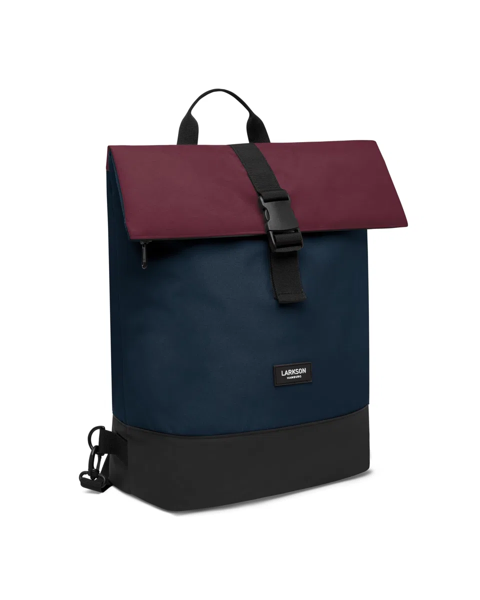 LARKSON Borse Bici Posteriore Laterali Blu Rosso - Tammo Bike - Zaino e Borsa Laterale 2 in 1 per la Bici, Realizzati con Materiale Riciclato - Idrorepellente