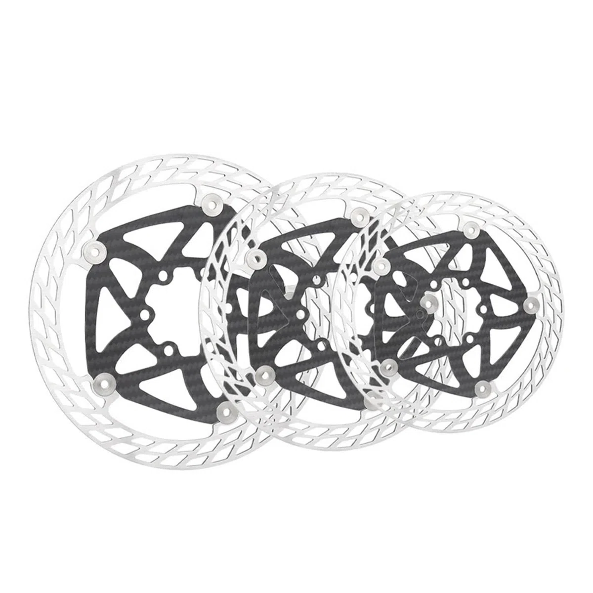 Rotore del freno a disco for bicicletta, fibra di carbonio, 6 bulloni | 140/160/180mm, for MTB e bici da strada
