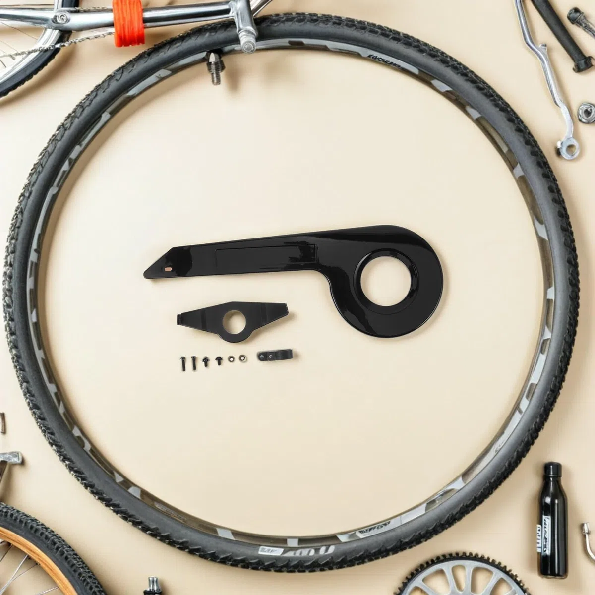 DECHOUS Protezione Catena Bici 32-36t Copertura Pignone Resistente Leggero per Mountain Bike Strada Sicurezza Completa Pedivella Guardia Corona Copri Catena per Ciclismo Outdoor