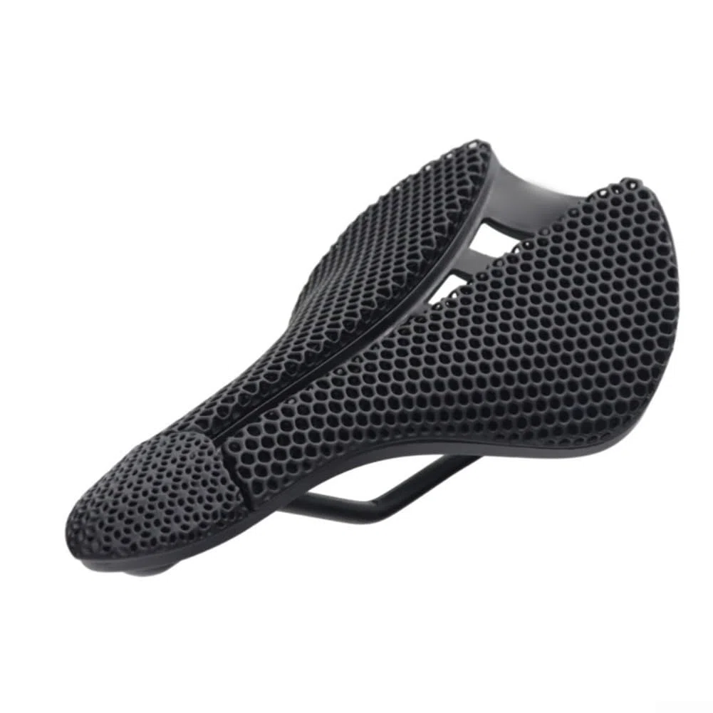 Sella Bici 3D Stampata 240mm Ammortizzante | Cuscinetto 3D stampato, riduce pressione, ammortizzazione massima, ideale tour lunghi, resina durevole