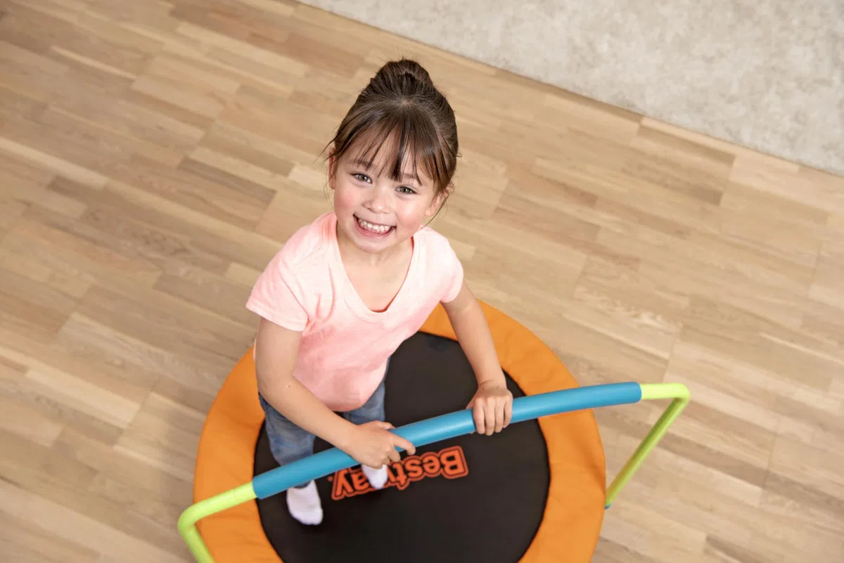 Bestway 59100 Tappeto elastico da interni WonderJump - per bambini, 91 cm, arancione