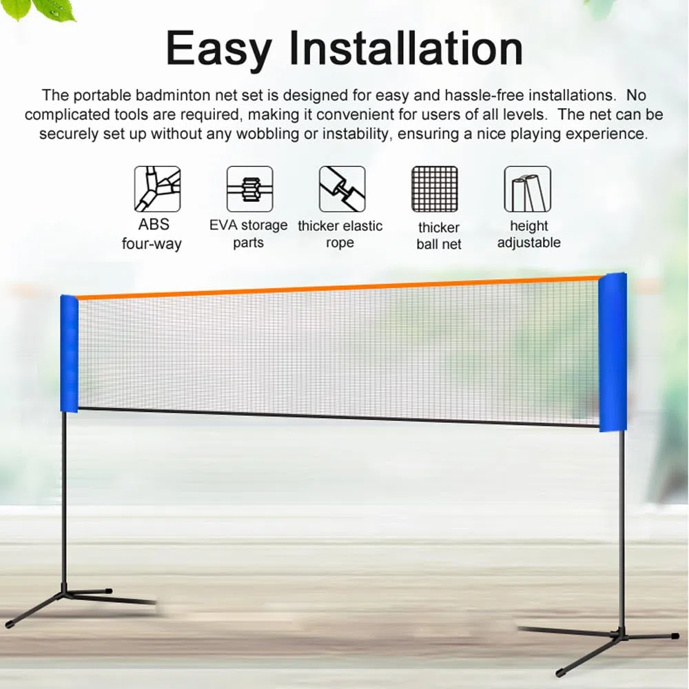 Badminton Net, 20 Pollici di Tennis Portatile per Pickleball, Tennis, Badminton
