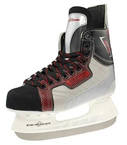 Sport Team uomo A113 – Pattini da hockey su ghiaccio, Uomo, A113 Eishockey Schlittschuhe, Negro/Bianco, 46